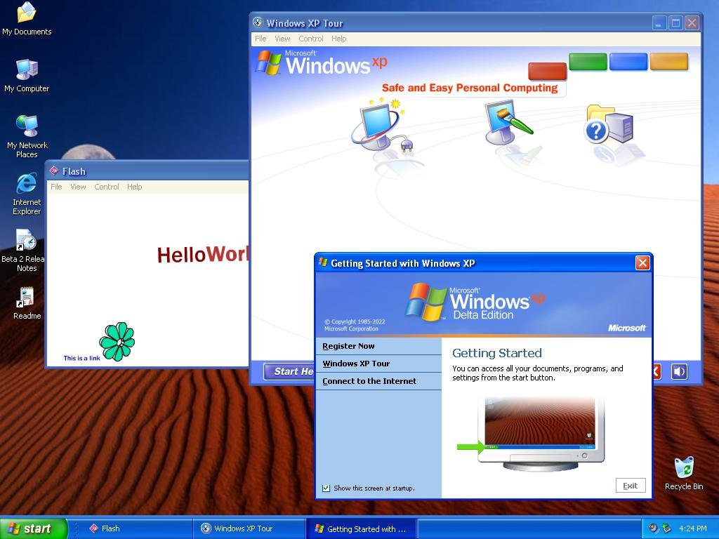 Além de programas "inéditos", a versão Delta do Windows XP ainda oferece diversos temas de personalização. (Fonte: Windows XP Delta / Reprodução)