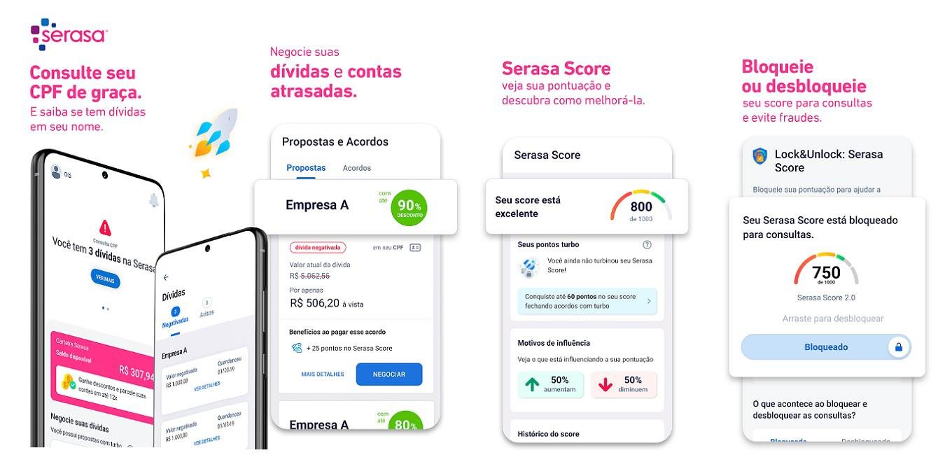 O app oficial do Serasa é bem completo e seguro de usar na hora de consultar o CPF