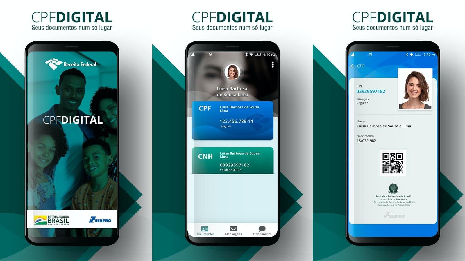 Se preferir, também pode usar o app oficial do CPF Digital em seu celular