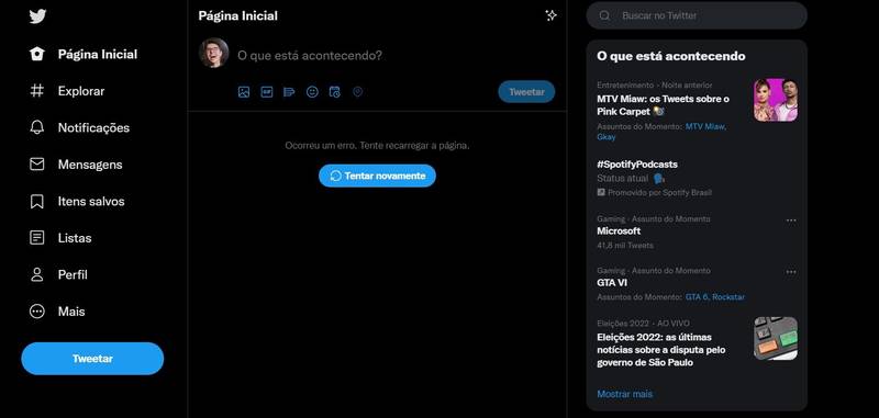 Twitter falha