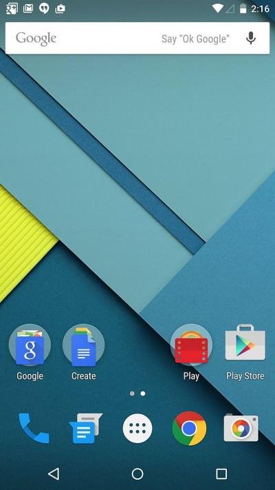 Android 5.0 (2014).
