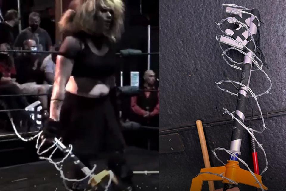 Partida de luta livre tem Death Note e Keyblade com arame farpado