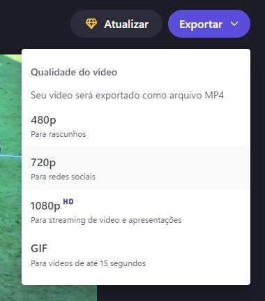 O Clipchamp conta com suporte para diversos tipos de formado