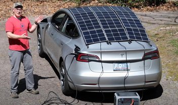 Dono de Tesla instala painel solar em um Model 3; veja o vídeo