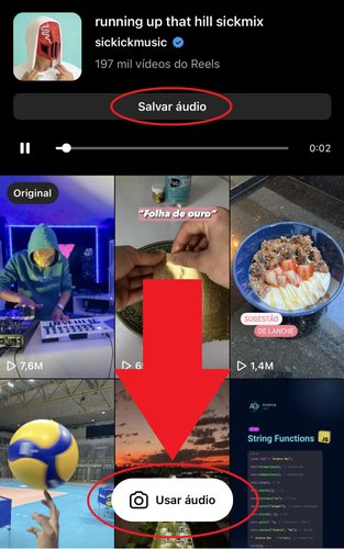 Você pode salvar o áudio, ou utilizá-lo na produção de um vídeo