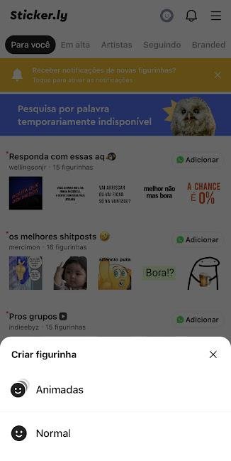 Como transformar gifs e vídeos em figurinhas animadas para WhatsApp - Novo  App beta