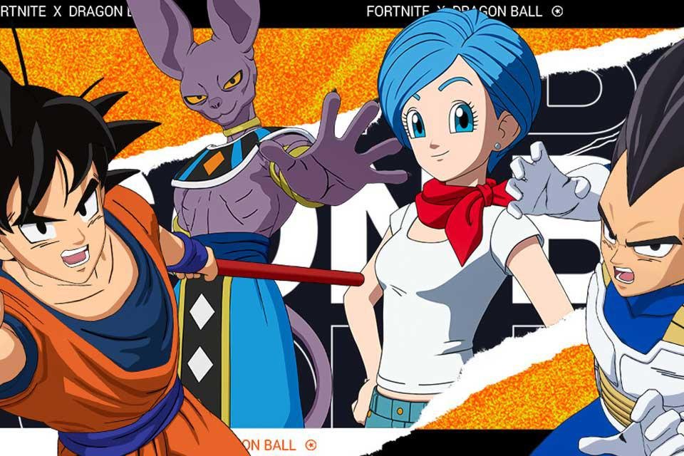 Goku aumenta o poder em Fortnite + Dragon Ball. Seu poder é