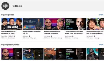 YouTube lança página exclusiva para podcasts; confira