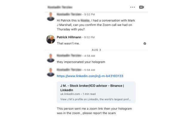 Hillmann descobriu o golpe após ser procurado pelas pessoas enganadas.