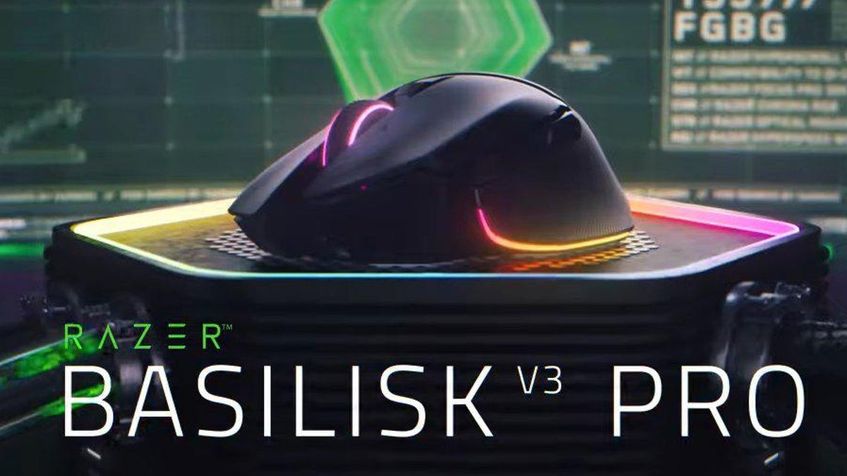 Razer anuncia Basilisk V3 Pro, seu mouse gamer sem fio mais