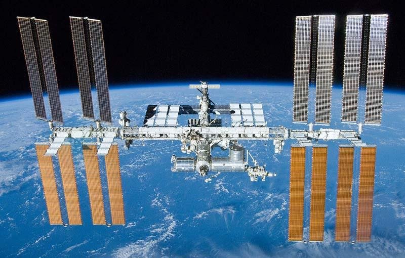 A Estação Espacial Internacional na órbita do nosso planeta