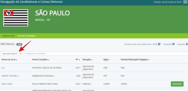 São Paulo é o estado com mais concorrentes a Deputado Estadual 2022.