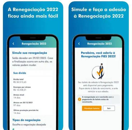 O novo app do FIES permite acessar todos os dados do contrato de financiamento.