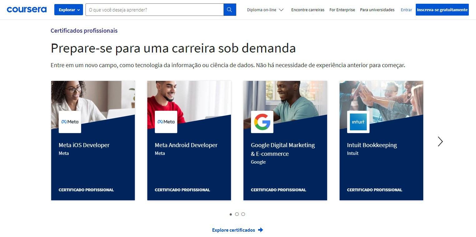 A Coursera é uma das plataformas mais populares do Brasil