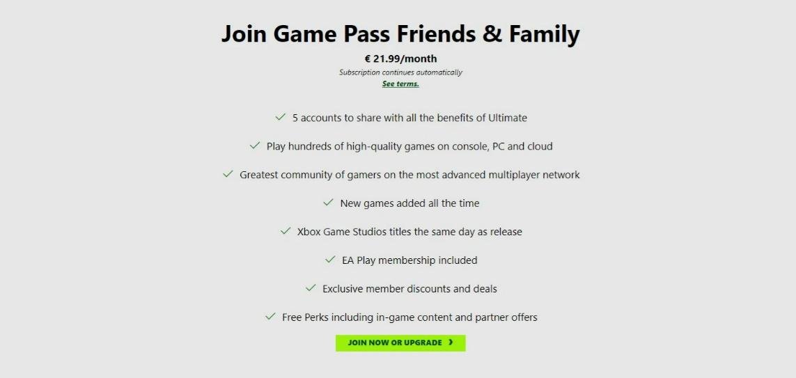 Novo plano familiar do Game Pass vai permitir compartilhar assinatura com  amigos