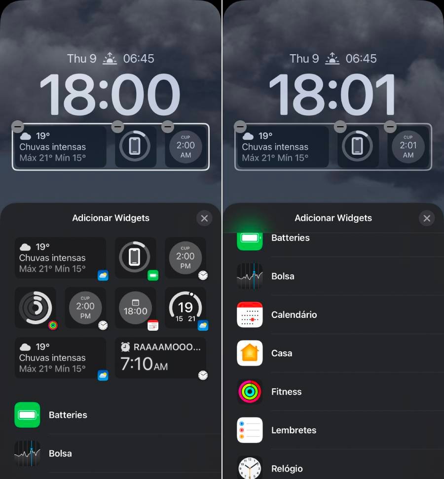 Widgets do iOS 16