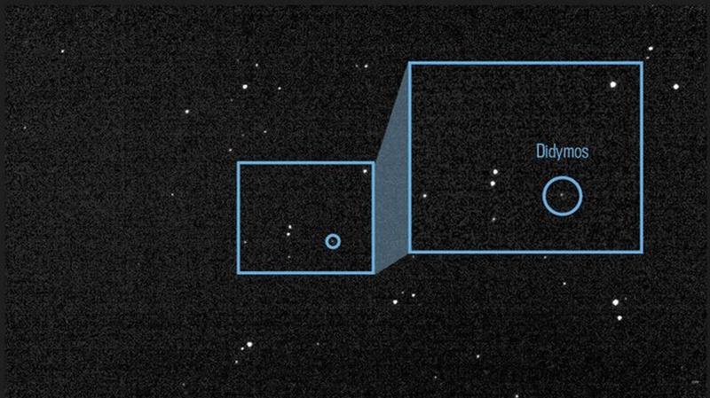 Foto mostra o sistema binário composto por dois asteroides