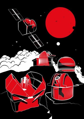 Ilustração dos dois planetas em órbita da estrela LP 890-9.