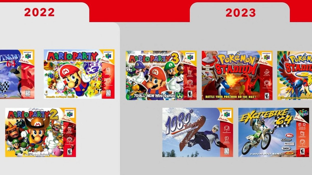 Nintendo Switch Online + P.A.  Nintendo 64 – Lineup de novos jogos com  Mario Party, Pokémon Stadium, GoldenEye e mais