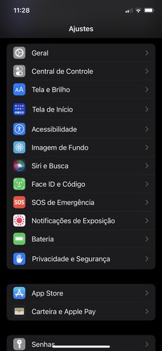 Porcentagem da bateria iPhone