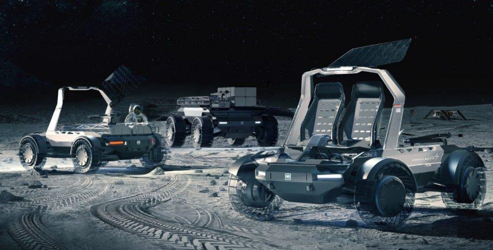 Veículos lunares Lockheed Martin/GM. (Fonte: Lockheed Martin/Divulgação)