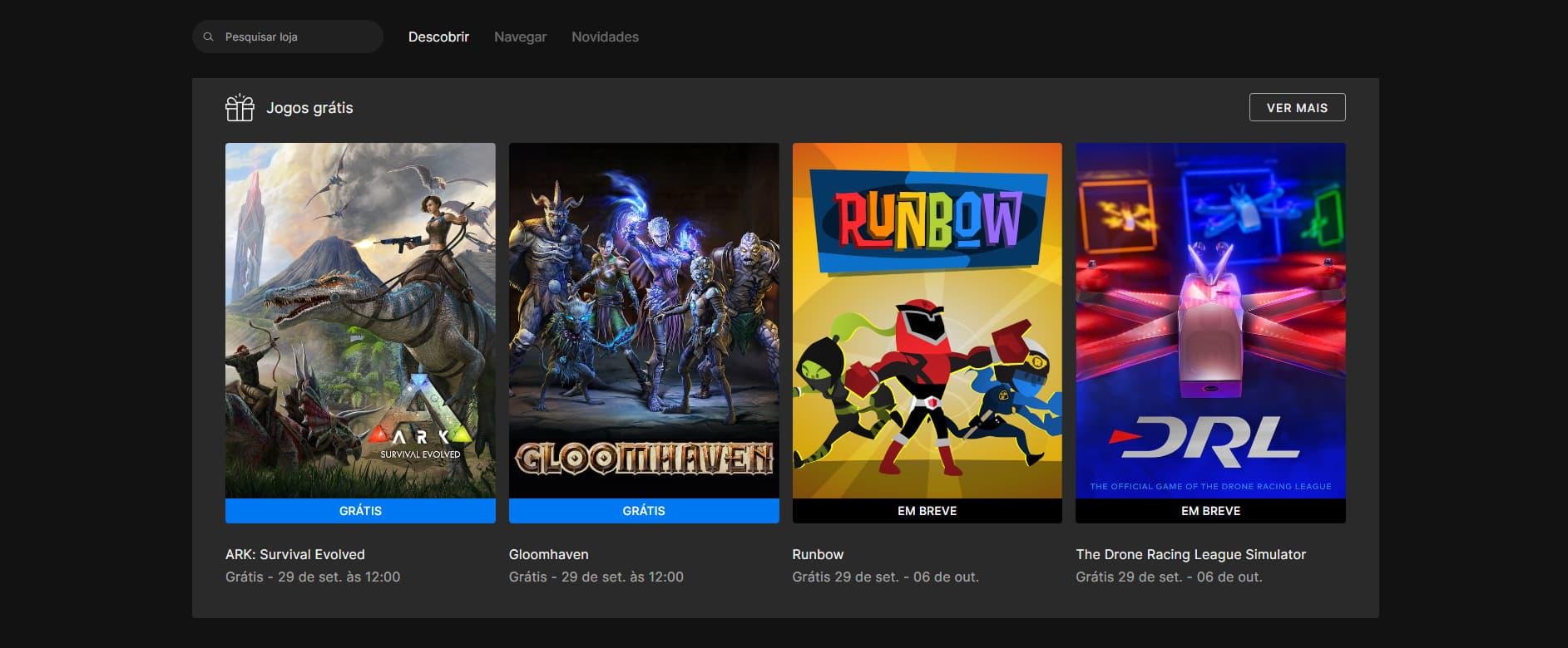 Captura de tela / Epic Games Store