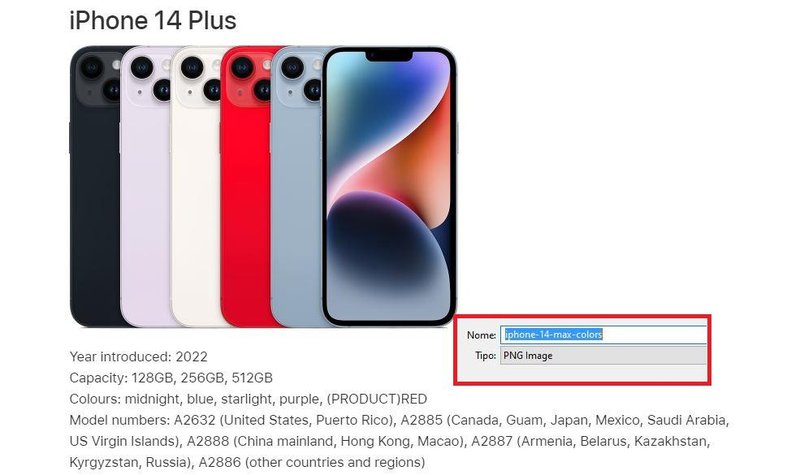 O nome anterior pode ser visto ainda no site da Apple.