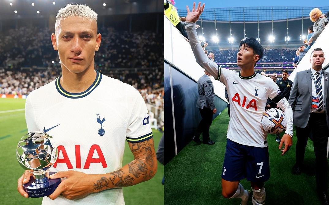 O brasileiro Richarlison e o sul-coreano Son são as grandes estrelas do Tottenham