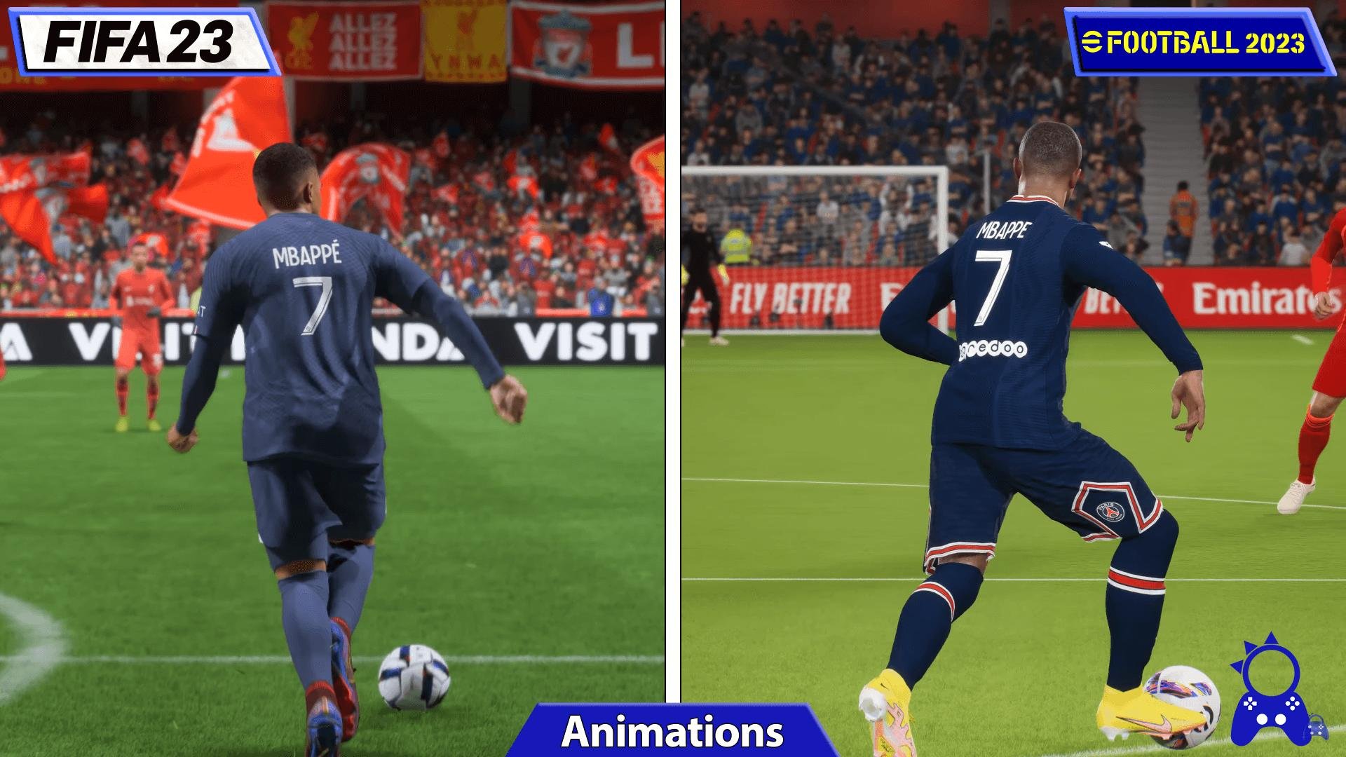 FIFA 23 vs eFootball 2023: comparativo mostra qual jogo tem os
