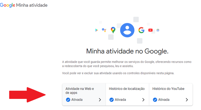 Excluir o histórico do Google