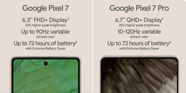 Google Pixel 7 e Pro