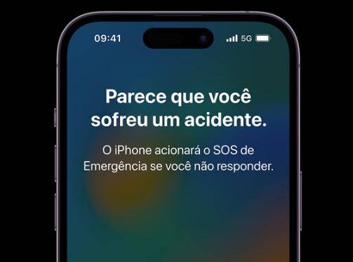 O sistema de detecção de acidentes do iPhone 14 Pro.
