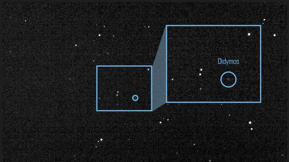 Dimorphos, que tem aproximadamente 160 metros de diâmetro, foi o alvo do teste de deflexão de asteroides