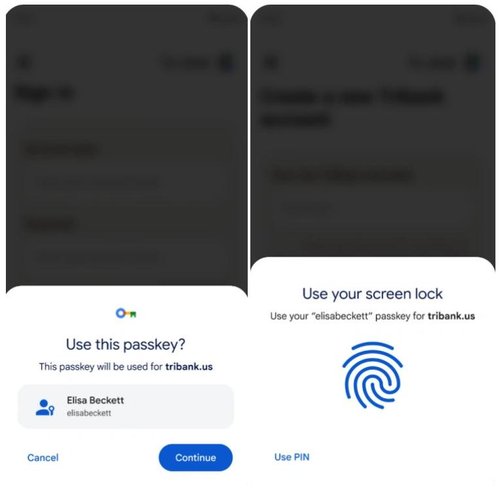 Google Passkey oferece um formato mais simples para login em dispositivos móveis.
