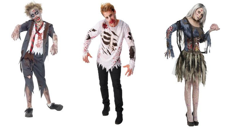 Use roupas velhas e muita maquiagem para criar a sua fantasia de zumbi