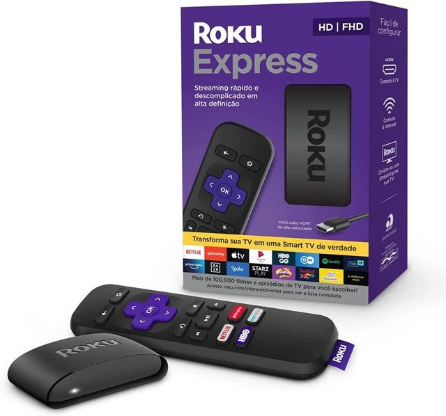 O Roku Express é compatível com praticamente todos os serviços de streaming.
