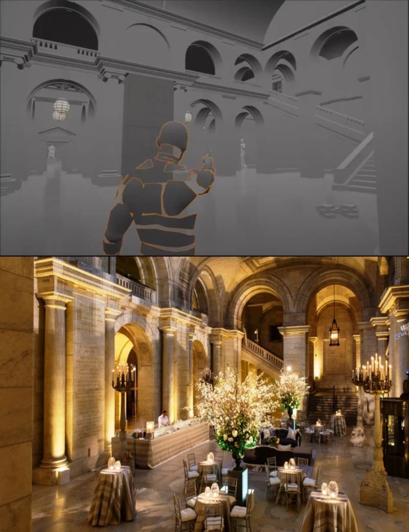 Imagem capturada no vídeo da Remedy parece reproduzir a estrutura interna da Biblioteca Pública de Nova York