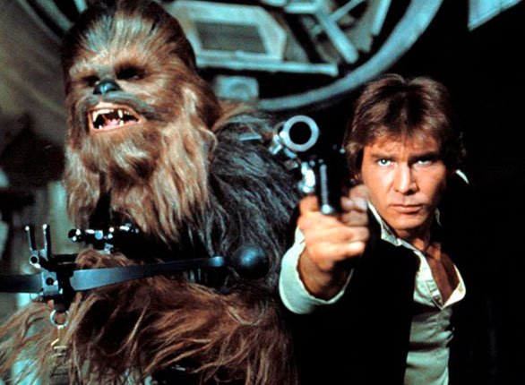 Harrison Ford como Han Solo, de Star Wars