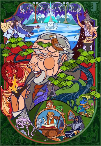 Vitral traz um resumo de tudo que acontece na história de O Hobbit