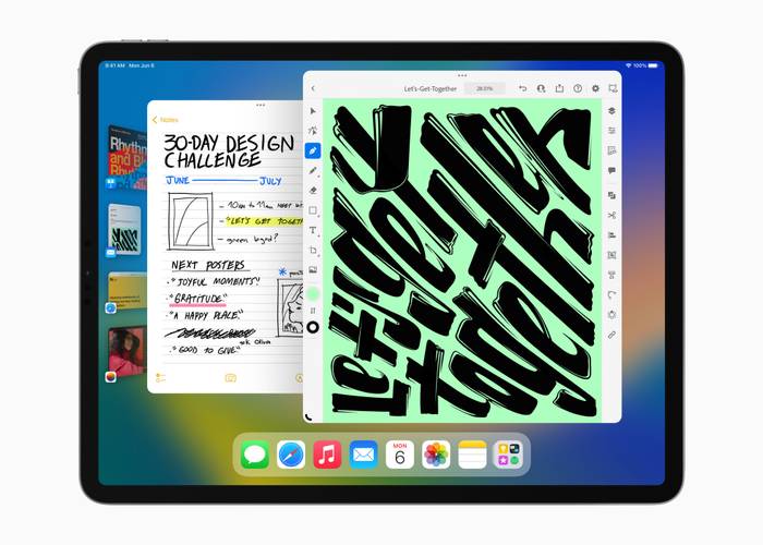 Novidade do iPadOS 16, o Stage Manager colabora com a produtividade dos usuários.