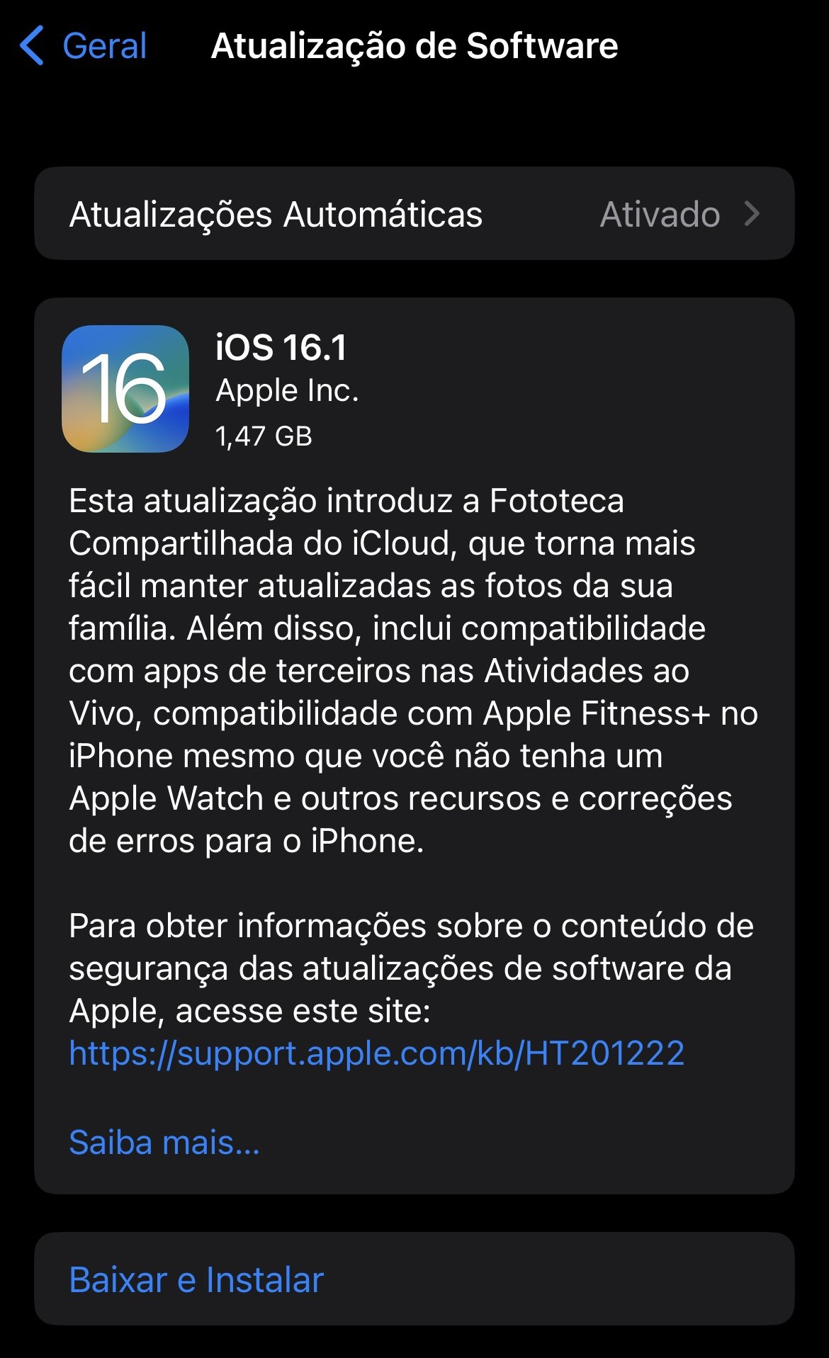 iOS 16.1