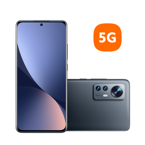 Celulares, como o Xiaomi 12, são vendidos nos quiosques.