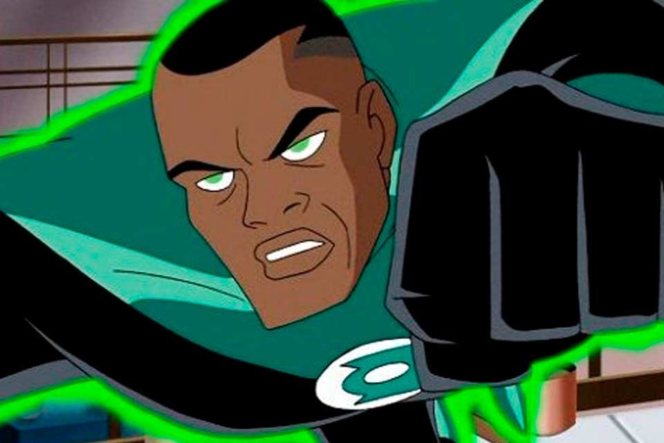 O Lanterna Verde John Stewart no desenho Liga da Justiça