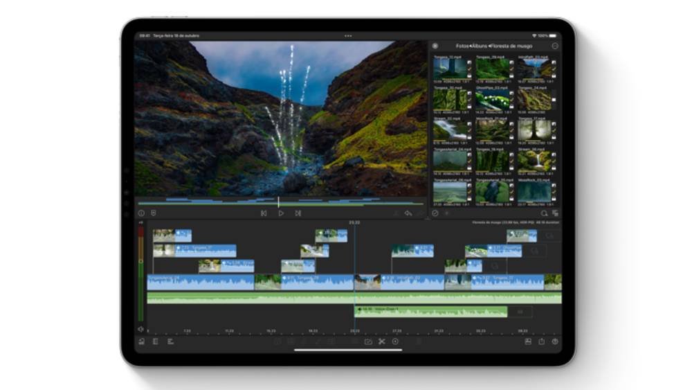 iPad com tela de 16 polegadas melhoria tarefas como edição de fotos e vídeos.