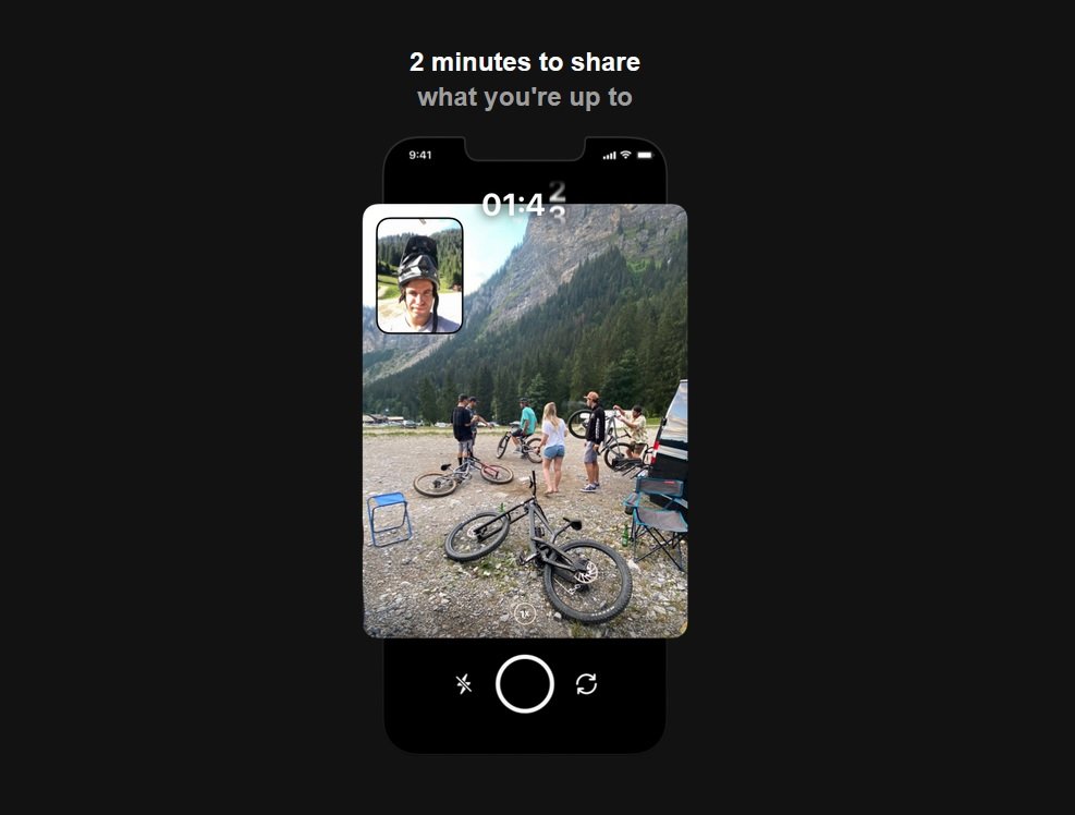 O aplicativo te dá apenas 2 minutos para realizar as fotos