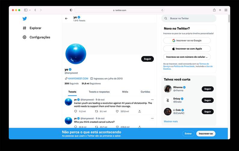 Kanye West Twitter