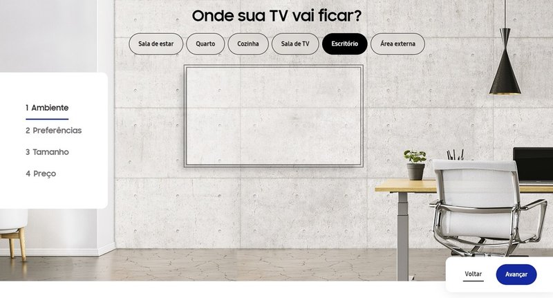 É preciso ter em mente em que lugar da casa a televisão será instalada.