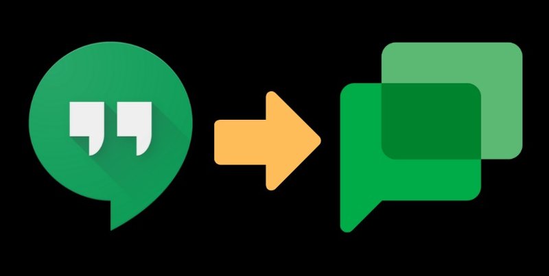 A transformação do Hangouts para Google Chat começou em 2020.