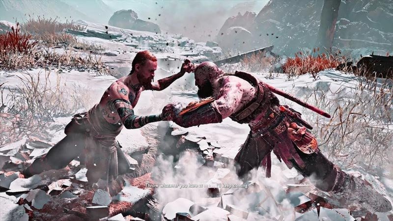 Kratos enfrenta Baldur, o misterioso e poderoso filho de Odin que é imune a ataques físicos e mágicos