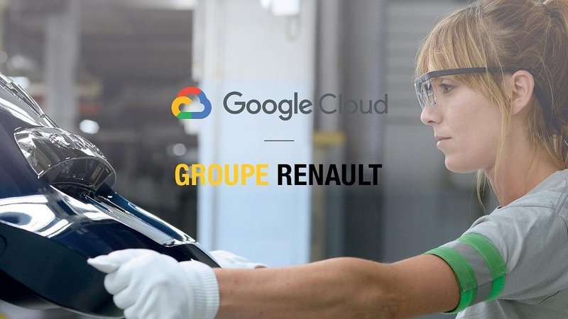 Imagem do início da parceria entre Google e Renault, em 2020.